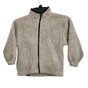 Vintage Faux Sherpa Puffer Jacket Kids Size 5-6